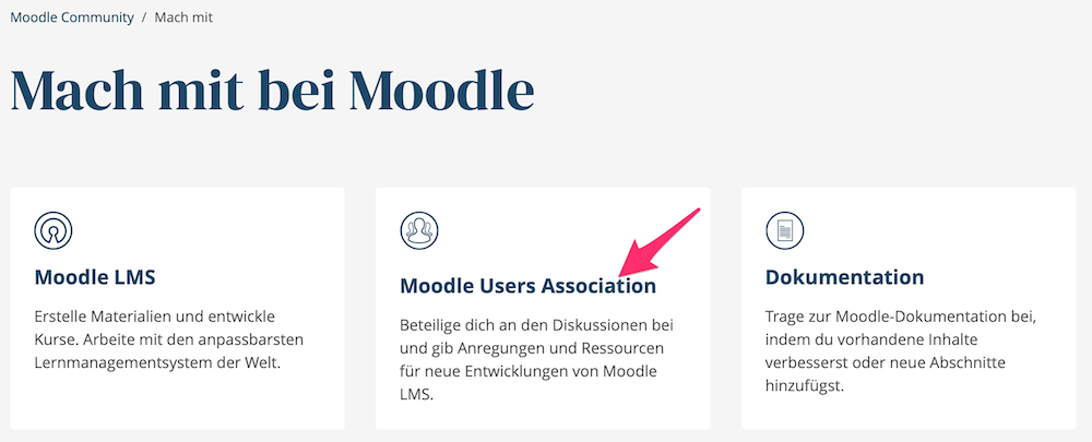 Moodle User Association
